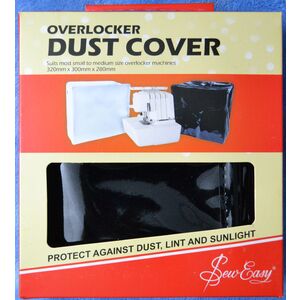 Sew Easy Overlocker Dust Cover, PVC with Copper Eyelets, 32 x 30 x 28cm, BLACK