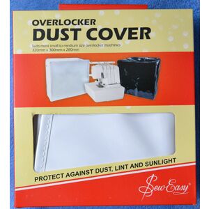 Sew Easy Overlocker Dust Cover, PVC with Copper Eyelets, 32 x 30 x 28cm, WHITE