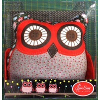 Sew Easy Pin Cushion Country Owl Large Red &amp; Floral 13 x 7 x 13cm, Weighted Base
