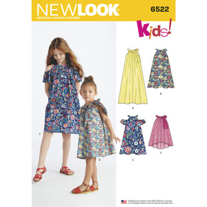 New Look Pattern 6522 Child&#39;s and Girls&#39; Dresses and Top