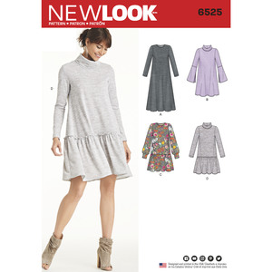 New Look Pattern 6525 Misses&#39; Knit Dress