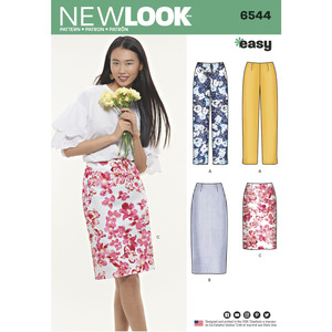 New Look Pattern 6544 Misses&#39; Skirts and Pants