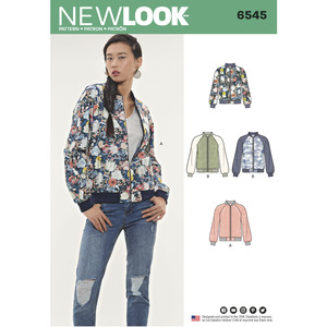 New Look Pattern 6545 Misses&#39; Flight Jacket
