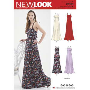 New Look Pattern 6551 Misses&#39; Gowns