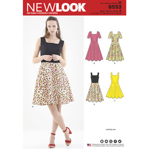 New Look Pattern 6553 Misses&#39; Dress in Two Lengths