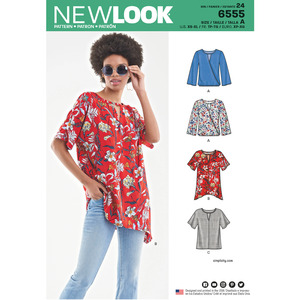 New Look Pattern 6555 Misses&#39; Keyhole Shirt