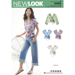 New Look Pattern 6560 Misses&#39; Wrap Tops
