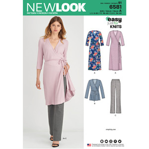New Look Sewing Pattern 6581 Misses&#39; Easy Knit Sportswear
