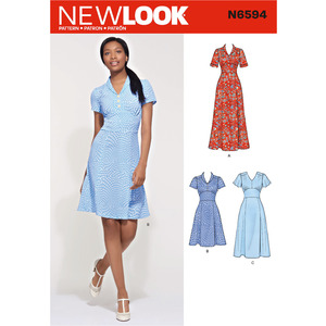 New Look Sewing Pattern N6594 Misses&#39; Dress In Three Lengths