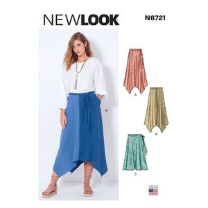 New Look Sewing Pattern N6721 Misses&#39; Skirts Sizes 10-22