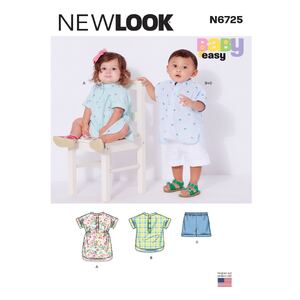 New Look Sewing Pattern N6725 Babies&#39; Separates Sizes NB-L
