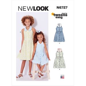 New Look Sewing Pattern N6727 Children&#39;s and Girls&#39; Dresses Sizes 3-14