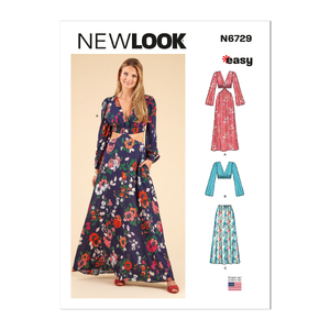 New Look Sewing Pattern N6729 Misses&#39; Dress, Top and Skirt