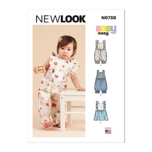 New Look Sewing Pattern N6738 Babies&#39; Rompers and Dress