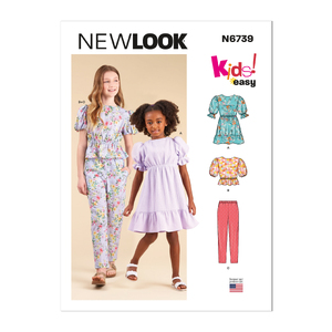 New Look Sewing Pattern N6739 Children&#39;s and Girls&#39; Dress, Top and Trousers