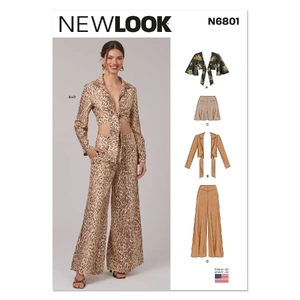 Misses' Tops, Shorts and Pants New Look Sewing Pattern N6801