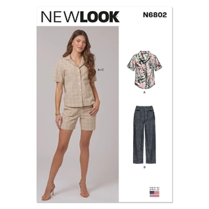 Misses' Shirt, Pants and Shorts New Look Sewing Pattern N6802