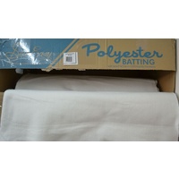 Premium White Polyester Batting With Scrim, 254cm (100") Wide Per Metre