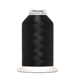 Gutermann Bulky-Lock No.80, #000 BLACK 1000m Overlocking Thread