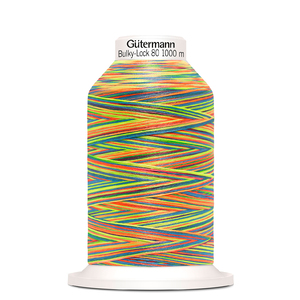 Gutermann Bulky-Lock No.80,  #9822 Variegated Multi, 1000m Overlocking Thread