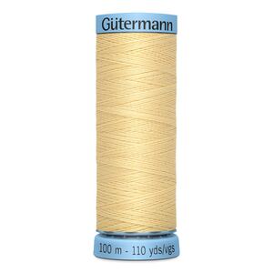 Gutermann Silk Thread #325 STRAW YELLOW, 100m Spool (S303)