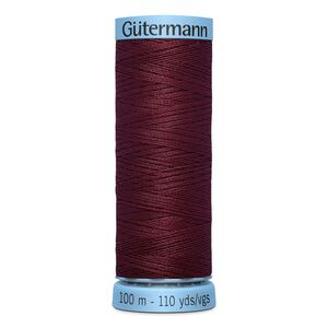 Gutermann Silk Thread #369 CLARET or WINE, 100m Spool (S303)