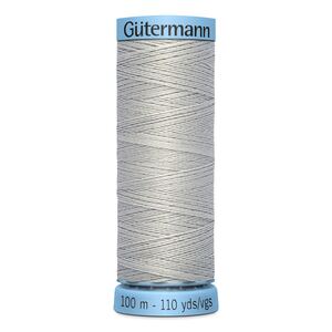 Gutermann Silk Thread #38 LIGHT GREY, 100m Spool (S303)