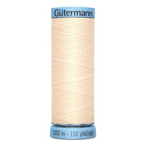 Gutermann Silk Thread #414 CREAM, 100m Spool (S303)