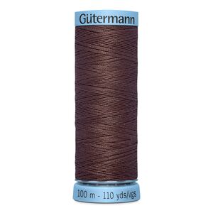 Gutermann Silk Thread #446 CHOCOLATE BROWN, 100m Spool (S303)