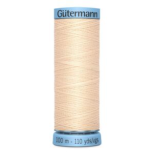 Gutermann Silk Thread #5 NATURAL or DARK CREAM, 100m Spool (S303)