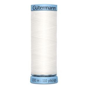 Gutermann Silk Thread #800 WHITE, 100m Spool (S303)