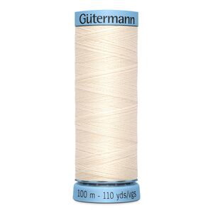 Gutermann Silk Thread #802 CREAM, 100m Spool (S303)