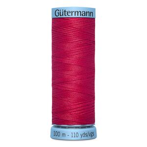 Gutermann Silk Thread #909 CANDY RED, 100m Spool (S303)