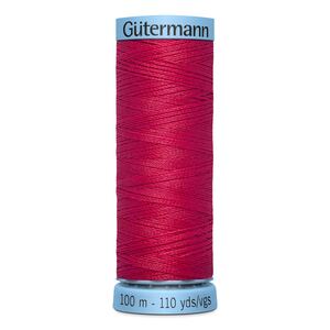 Gutermann Silk Thread #909 CANDY RED, 100m Spool (S303)
