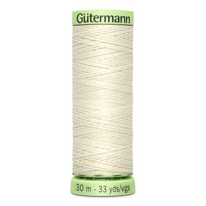 Gutermann Top Stitch Thread, #1 IVORY, 30m Spool