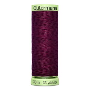 Gutermann Top Stitch Thread #108 BURGUNDY 30m Spool High Lustre, Bold Sewing
