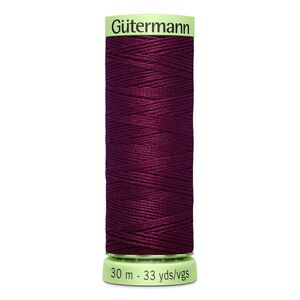 Gutermann Top Stitch Thread #108 BURGUNDY 30m Spool High Lustre, Bold Sewing