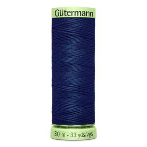 Gutermann Top Stitch Thread #13 NAVY BLUE 30m Spool High Lustre, Bold Sewing