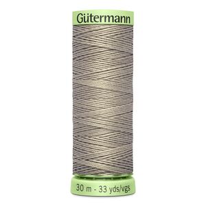 Gutermann Top Stitch Thread #132 TAUPE 30m Spool High Lustre, Bold Sewing