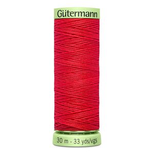 Gutermann Top Stitch Thread #16 BRIGHT RED 30m Spool High Lustre, Bold Sewing