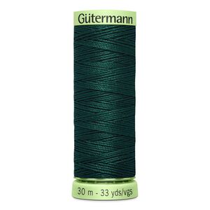 Gutermann Top Stitch Thread #18 ULTRA DARK TEAL 30m Spool High Lustre, Bold Sewing