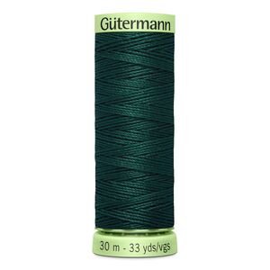 Gutermann Top Stitch Thread #18 ULTRA DARK TEAL 30m Spool High Lustre, Bold Sewing