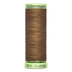 Gutermann Top Stitch Thread #180 MEDIUM LIGHT BROWN 30m Spool High Lustre, Bold Sewing