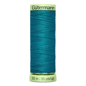 Gutermann Top Stitch Thread #189 VERY DARK TURQUOISE 30m Spool High Lustre, Bold Sewing