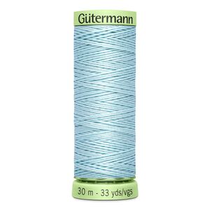 Gutermann Top Stitch Thread #194 VERY PALE BLUE 30m Spool High Lustre, Bold Sewing
