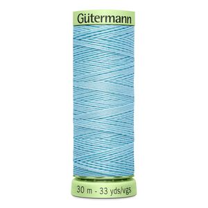 Gutermann Top Stitch Thread 30m, #195 PALE BLUE, High Lustre, Bold Sewing