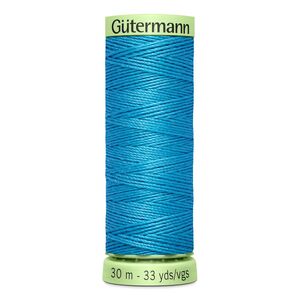 Gutermann Top Stitch Thread #197 LIGHT CARIBBEAN BLUE 30m Spool High Lustre, Bold Sewing