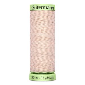 Gutermann Top Stitch Thread #210 LIGHT PEACH 30m Spool High Lustre, Bold Sewing