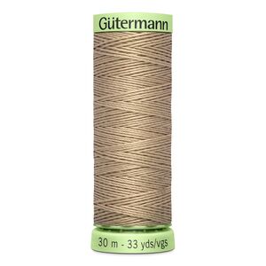 Gutermann Top Stitch Thread #215 LIGHT MOCHA BEIGE 30m Spool High Lustre, Bold Sewing