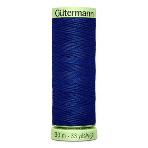 Gutermann Top Stitch Thread #232 DARK ROYAL BLUE 30m Spool High Lustre, Bold Sewing
